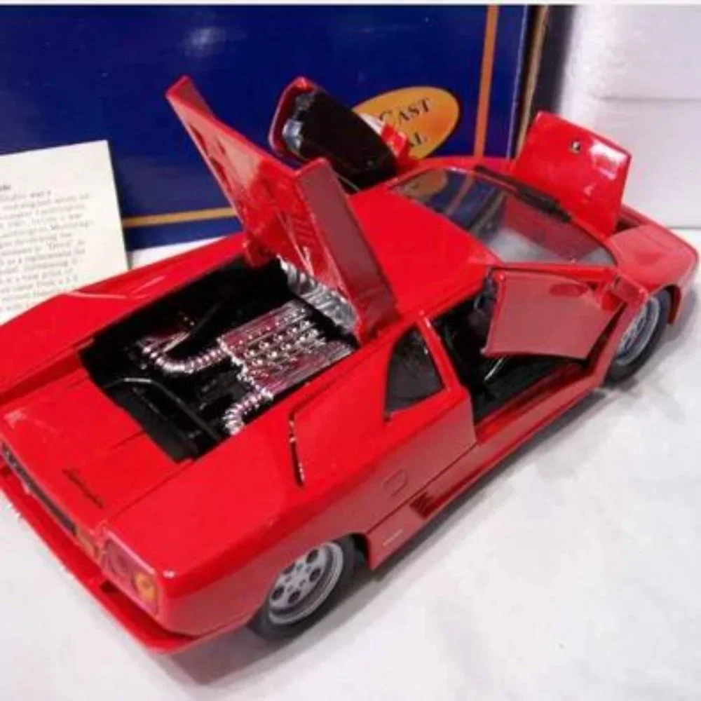 Car Welly Lamborghini Diablo 1:24 Premium Edition with COA Red Metal American